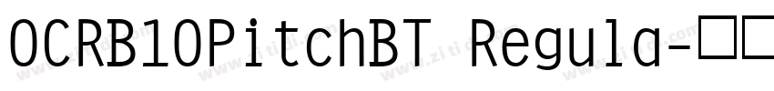 OCRB1OPitchBT Regula字体转换